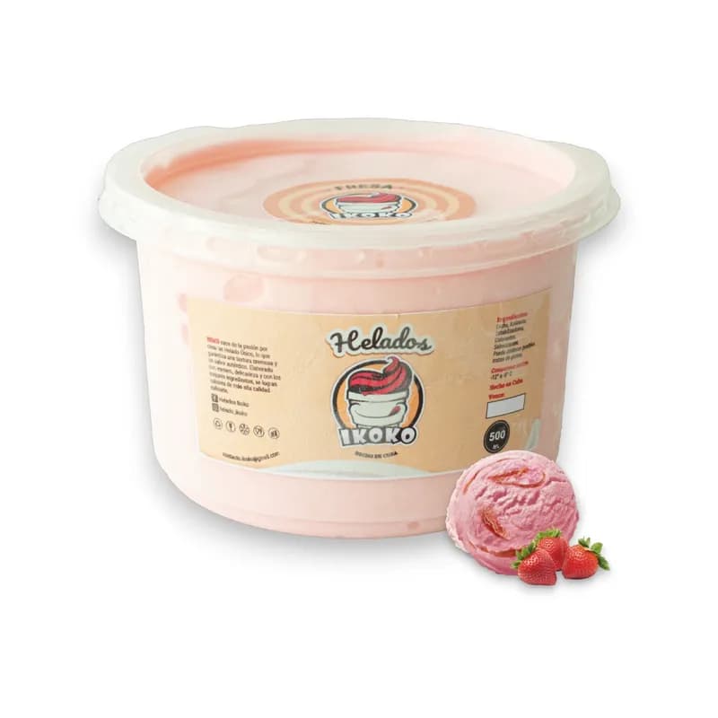 Helado Ikoko 500ml (Fresa) - Imagen 1