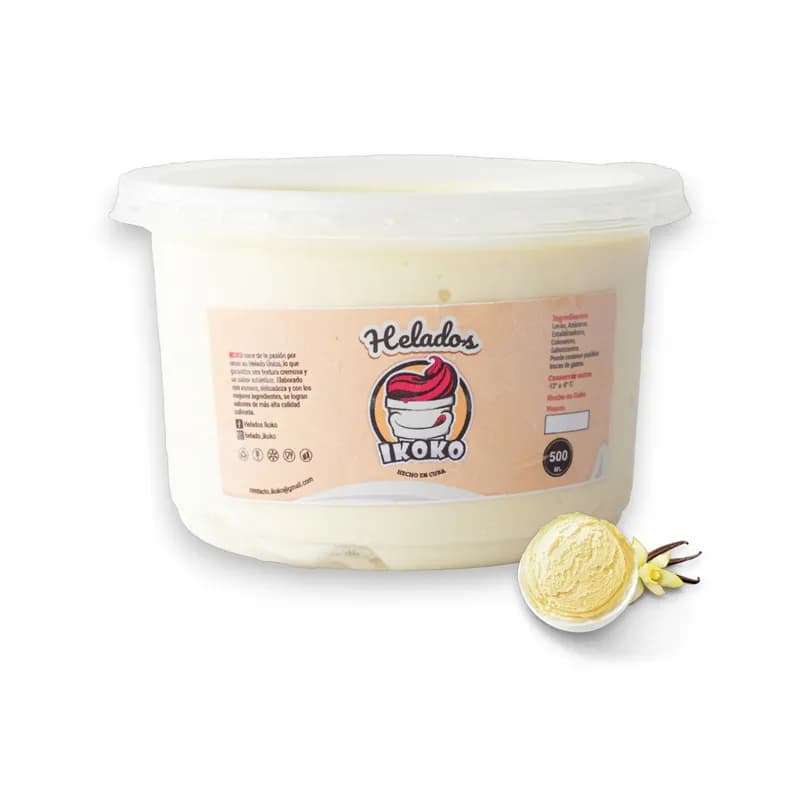 Helado Ikoko 500ml (Vainilla) - Imagen 1