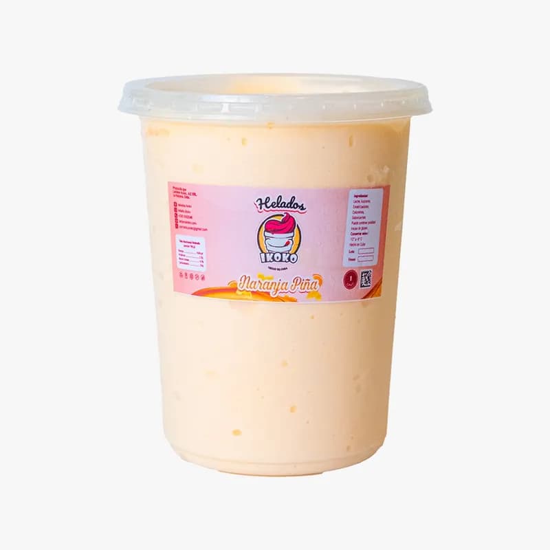 Helado Ikoko 1L (Naranja Piña) - Imagen 1