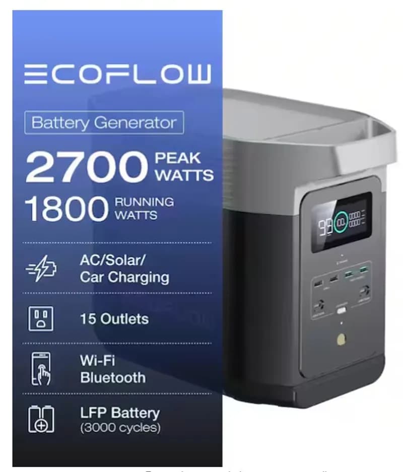Sistema Ecoflow 1800 Watts - Miniatura 2