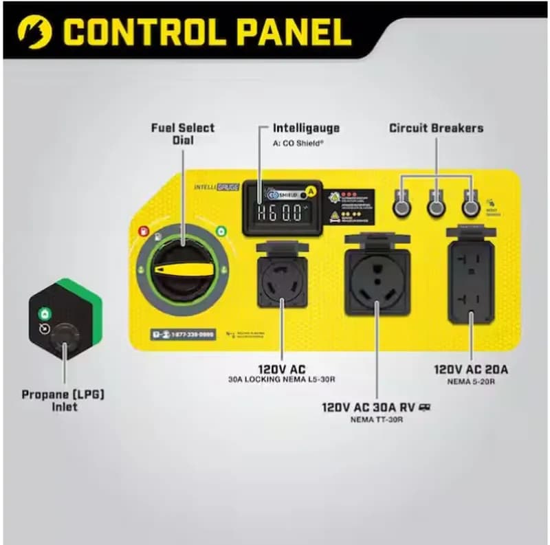 Generador portátil de 5300/4250 Watts (Gasolina y Gas) - Miniatura 2