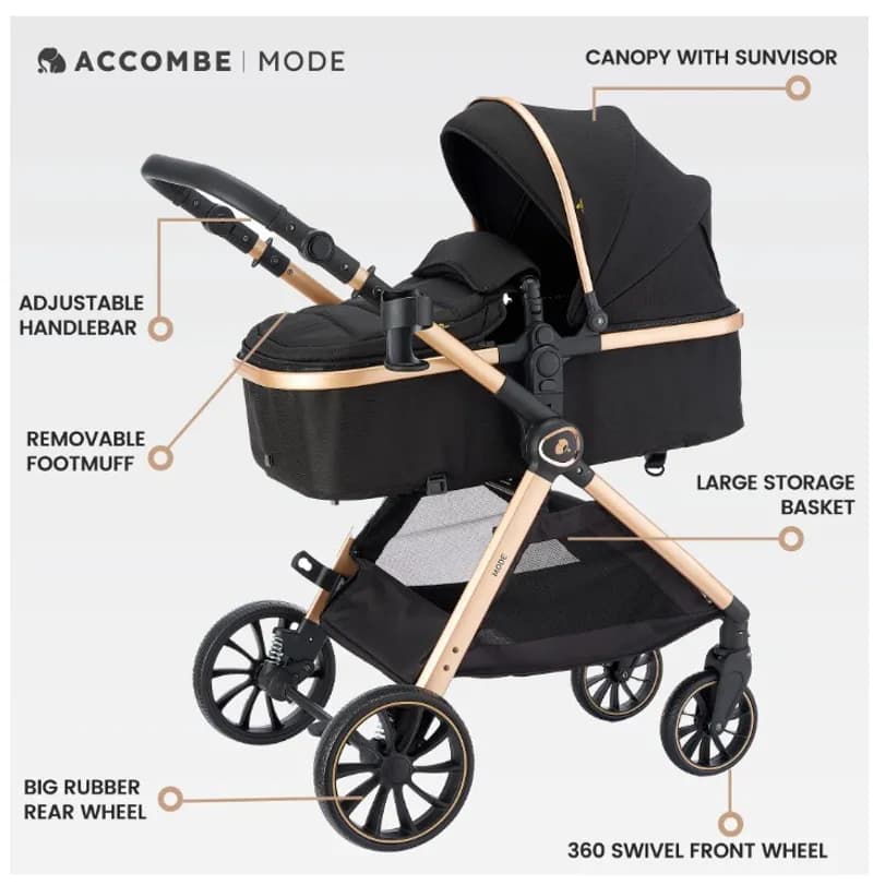 Coche Convertible Tipo Moisés para Infantes y Recién Nacidos - Miniatura 2