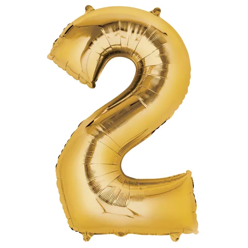 Globo dorado número 2 - 14'' - Imagen 1