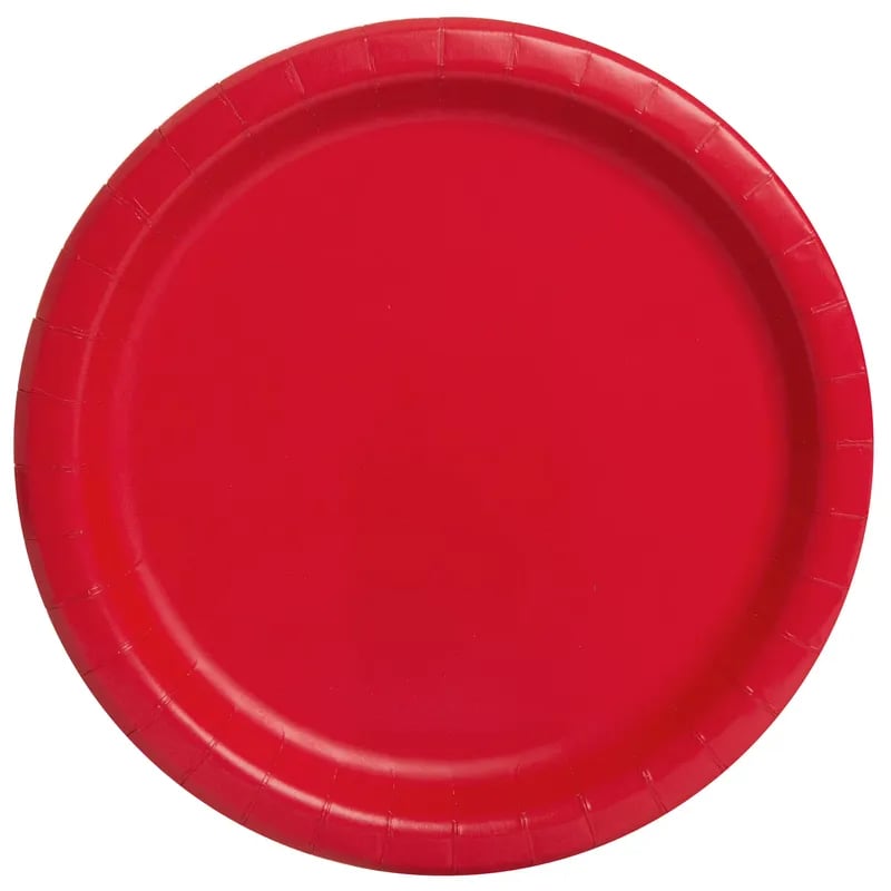 Platos desechables Rojo - Imagen 1