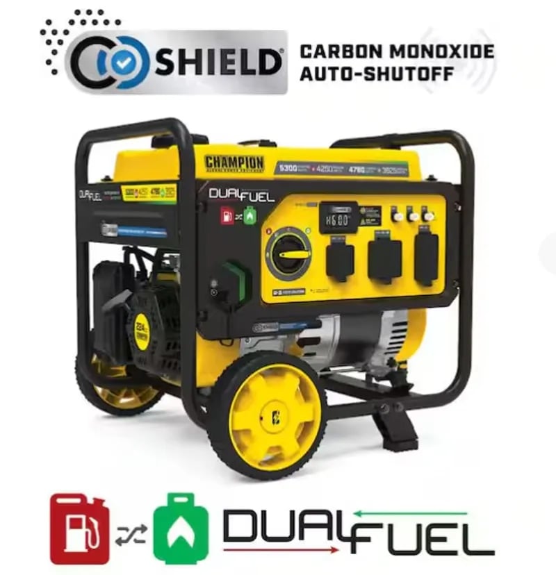 Generador portátil de 5300/4250 Watts (Gasolina y Gas) - Imagen 1
