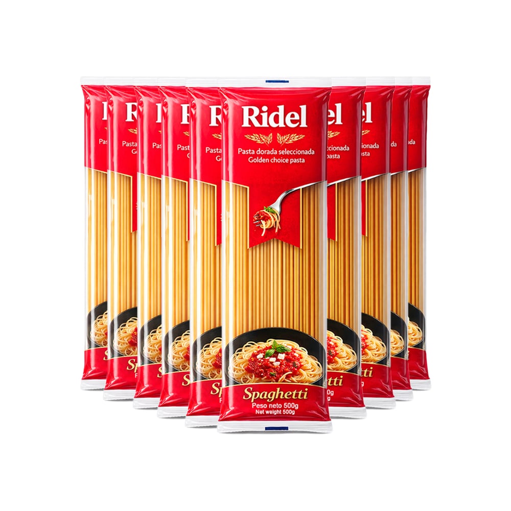 Espaguetis Ridel (10 x 500 g / 1.1 lb) - Imagen 1