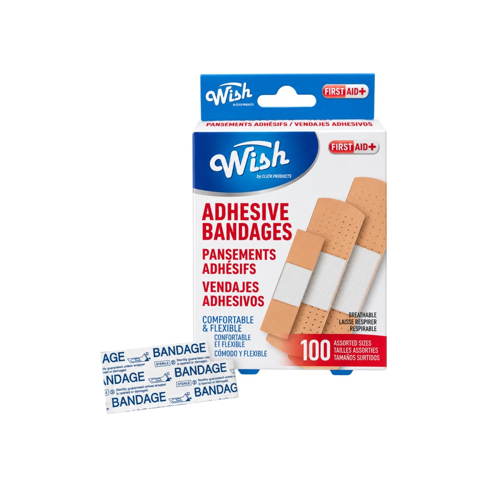 Curitas adhesivas flexibles de tamaños surtidos Wish (100 U) - Imagen 1