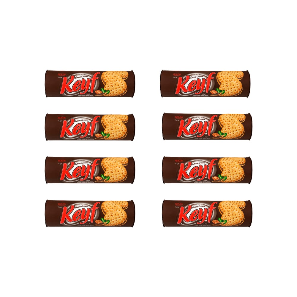 Galleta sándwich de crema de cacao Keyf Golda (8 X 140 g / 4.94 oz) - Imagen 1