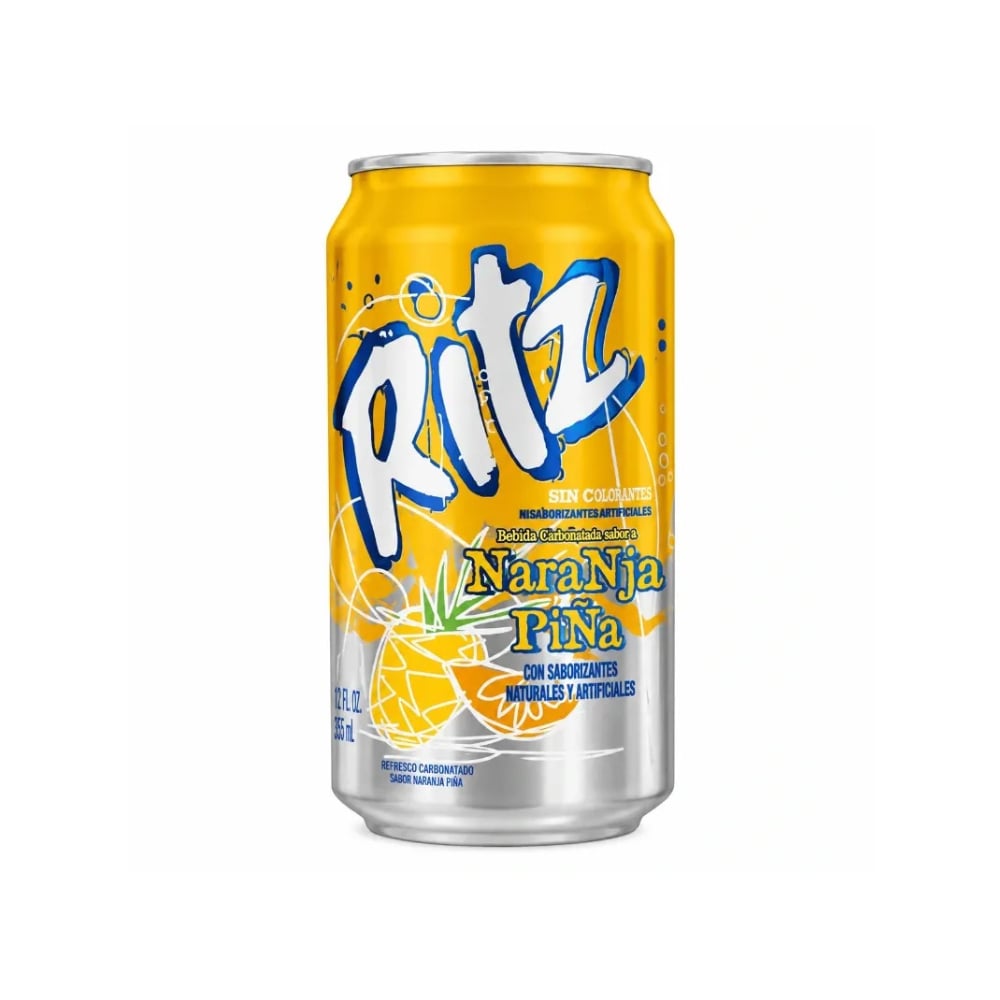 Refresco gaseado sabor naranja piña Ritz (355 ml) - Imagen 1