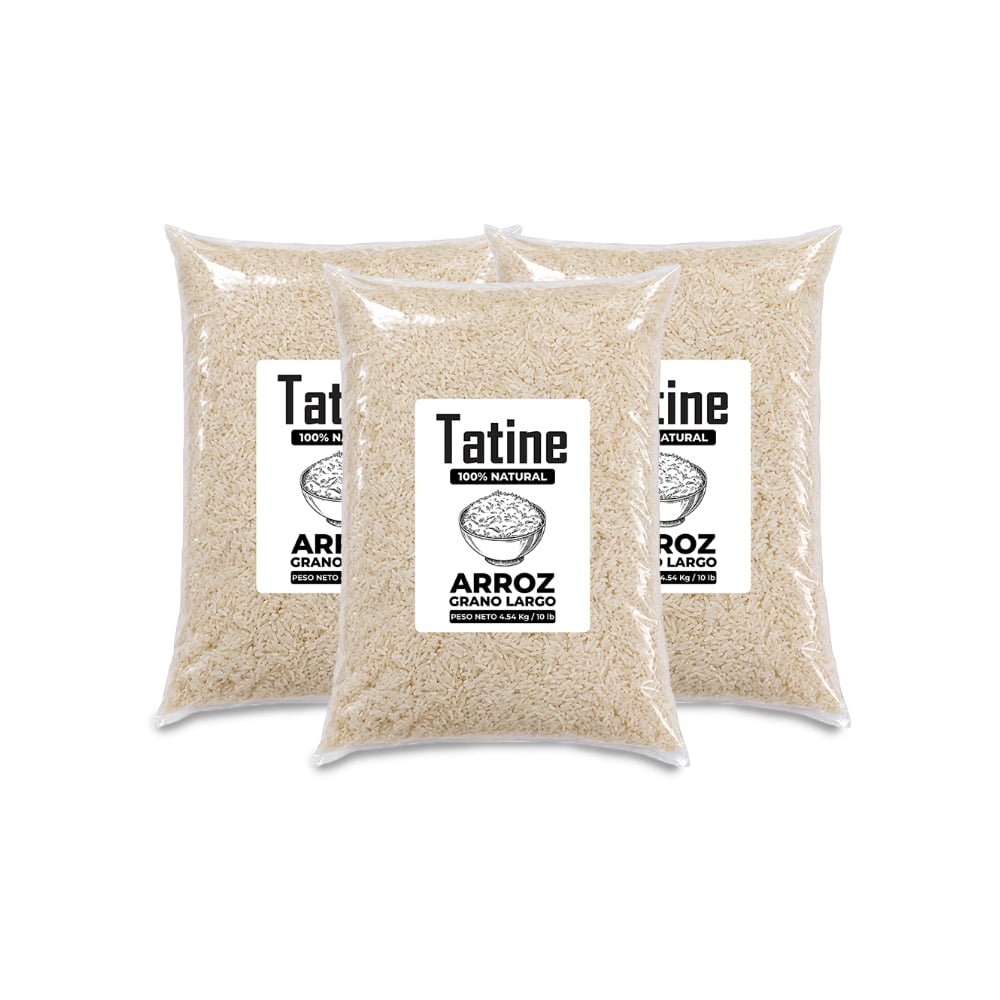 Arroz de grano largo Tatine (3 x 4.54 kg / 10 lb) - Imagen 1