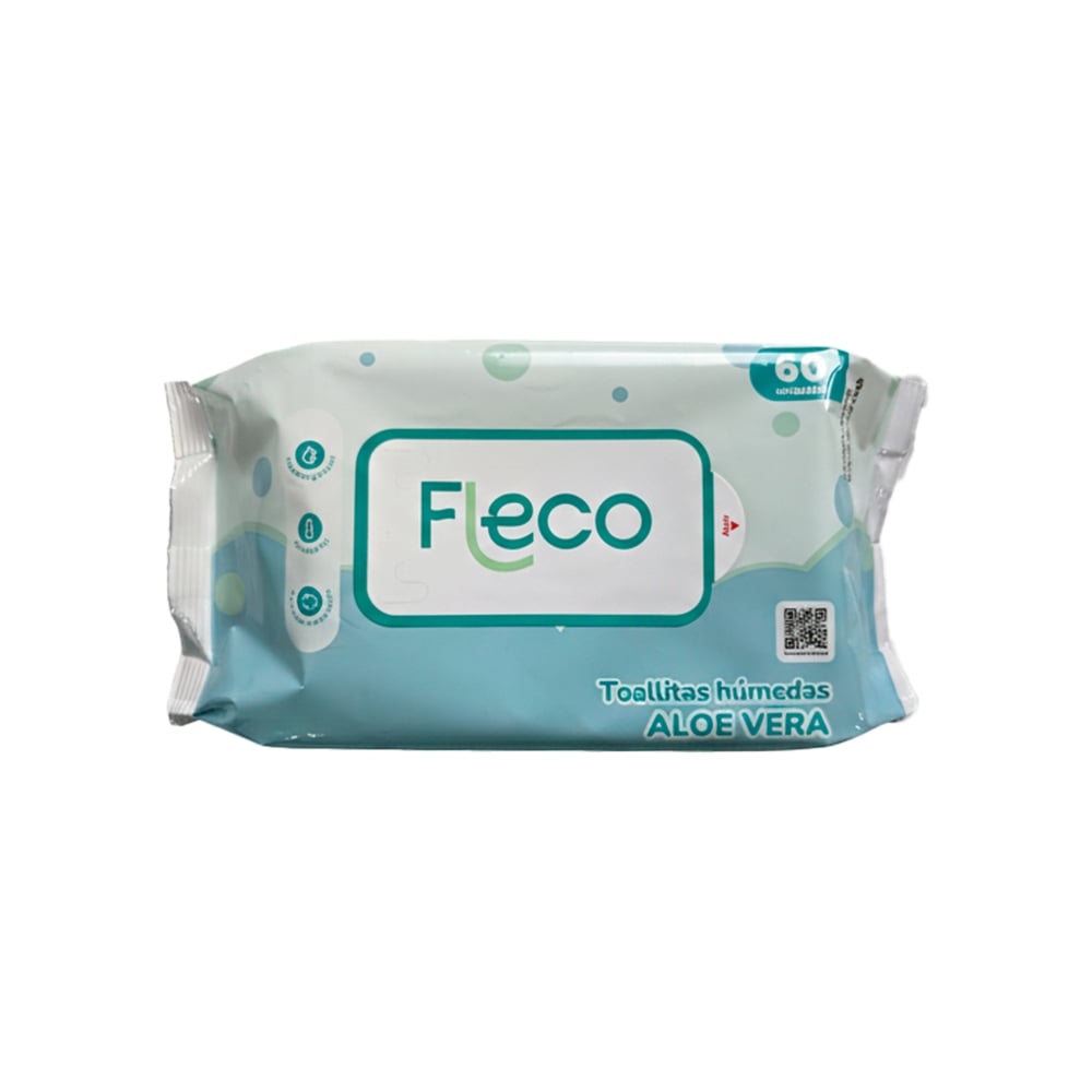 Toallitas húmedas de áloe vera Fleco (60 U) - Imagen 1