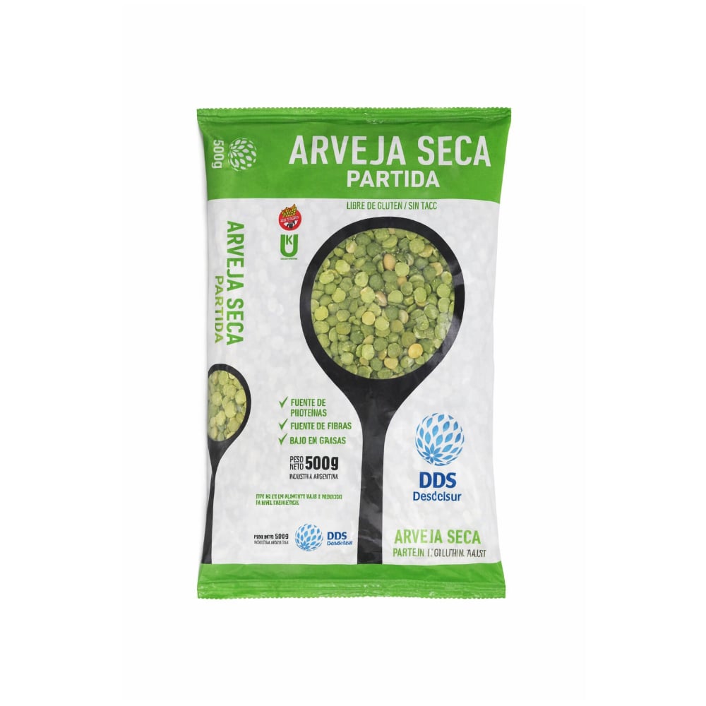 Chícharos verdes partidos DDS Desdelsur (500 g / 1.10 lb) - Imagen 1