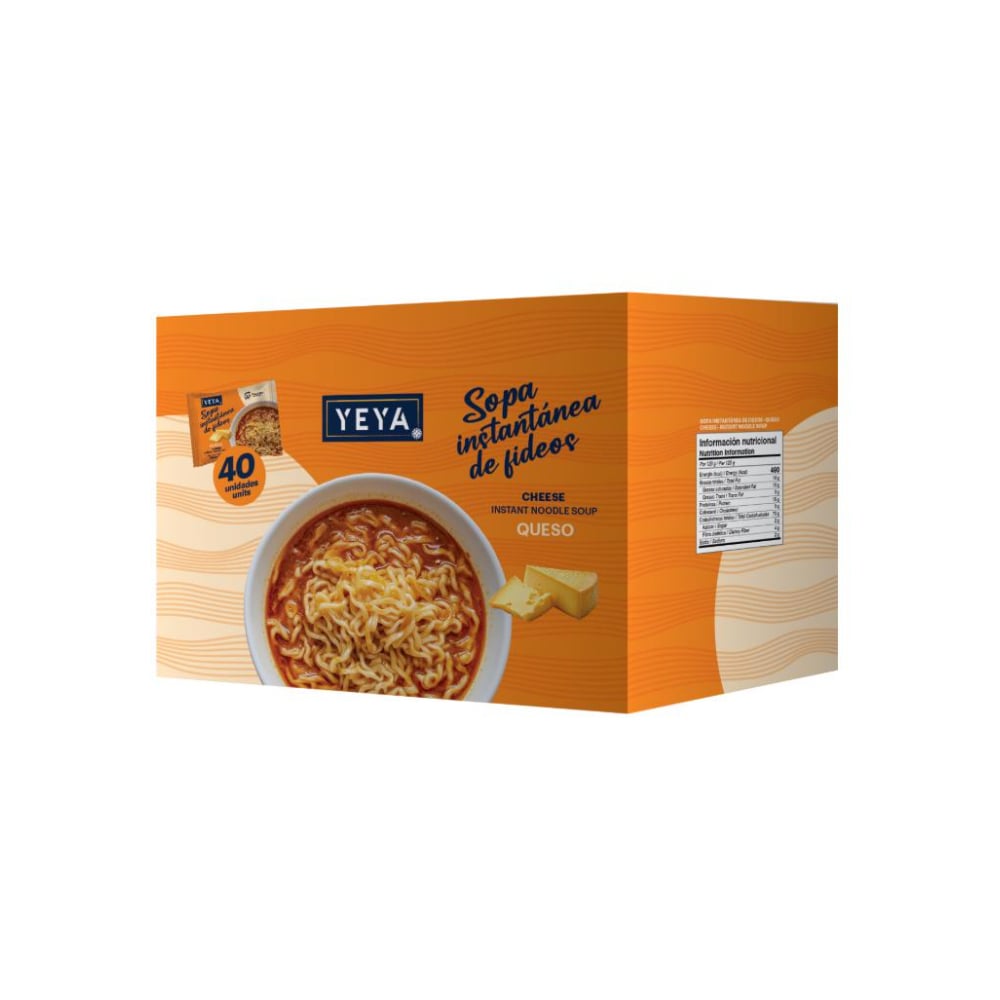 Sopa instantánea de fideos con sabor a queso YEYA (40 x 75 g / 2.6 oz) - Imagen 1