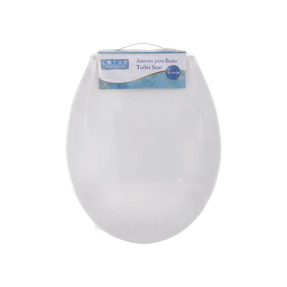 Asiento plástico blanco para baño 35 x 45 cm Lotus Home Collection - Imagen 1