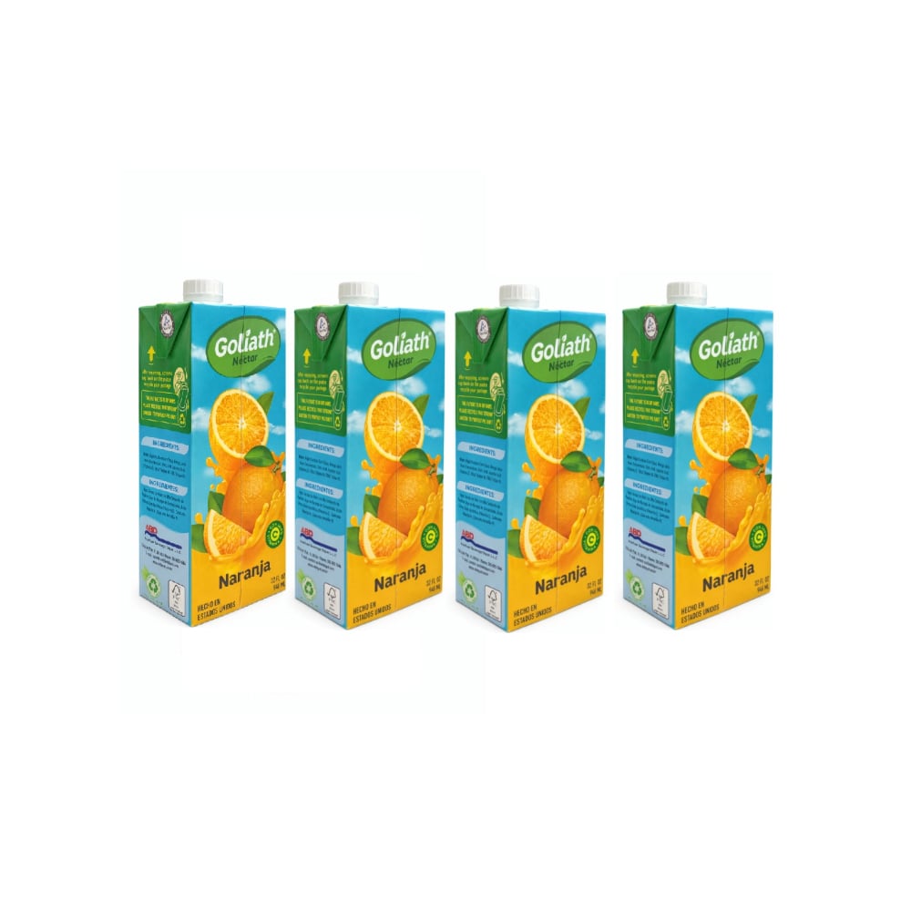 Néctar sabor naranja Goliath (4 x 946 ml / 32 fl oz) - Imagen 1