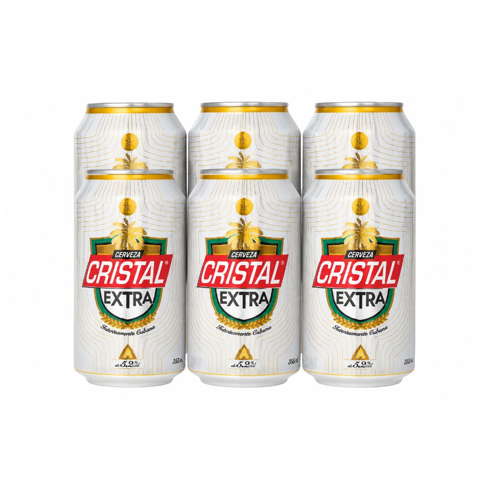 Cerveza en lata Cristal Extra (6 x 355 ml) - Imagen 1