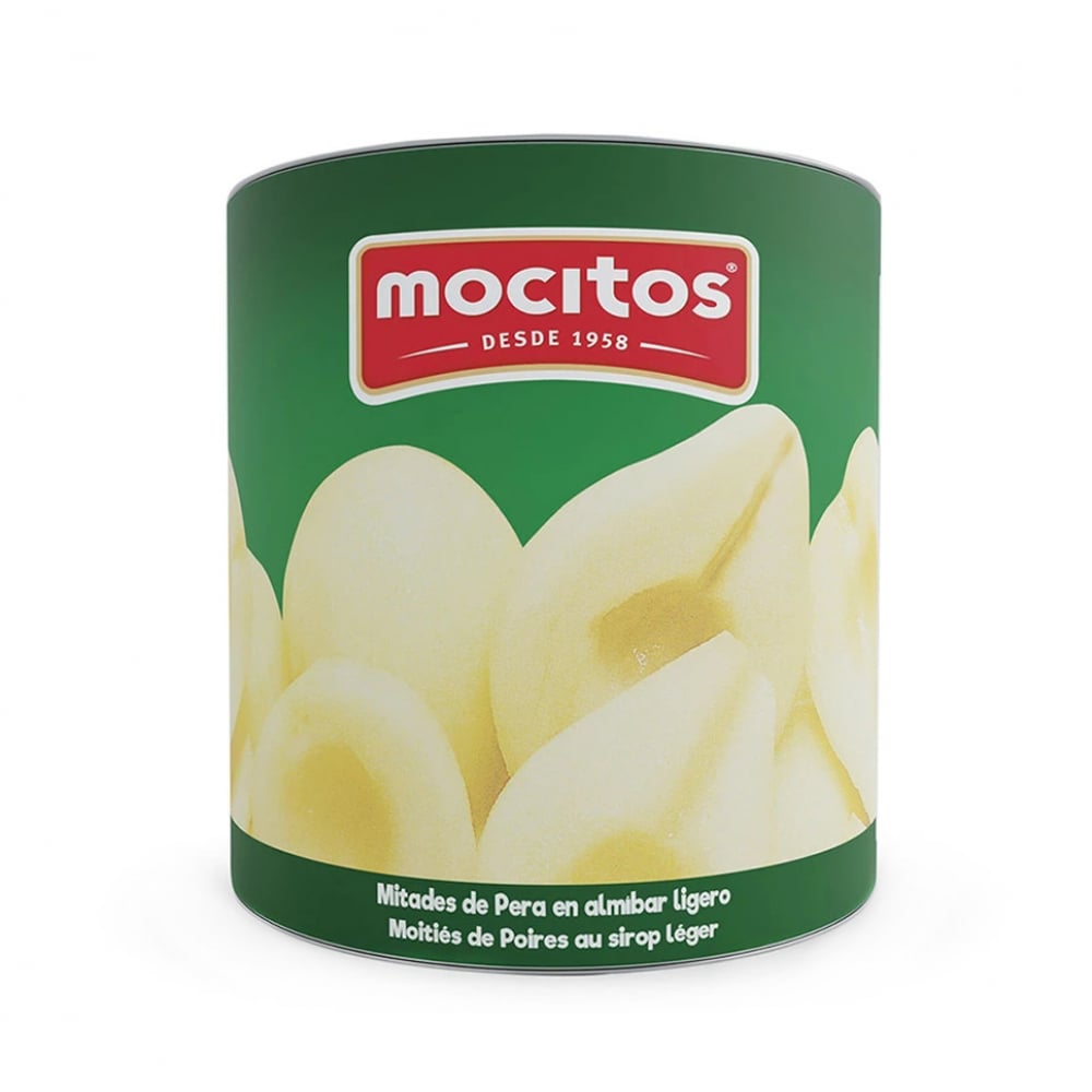Mitades de pera en almíbar Mocitos (2.65 kg / 5.84 lb) - Imagen 1