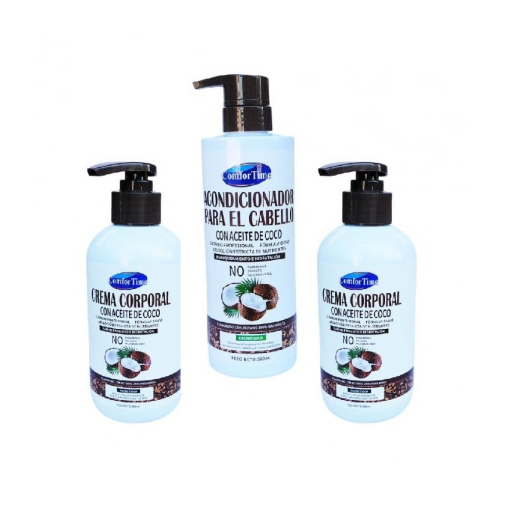 Crema corporal con aceite de coco + Acondicionador para el cabello con aceite de coco - Imagen 1