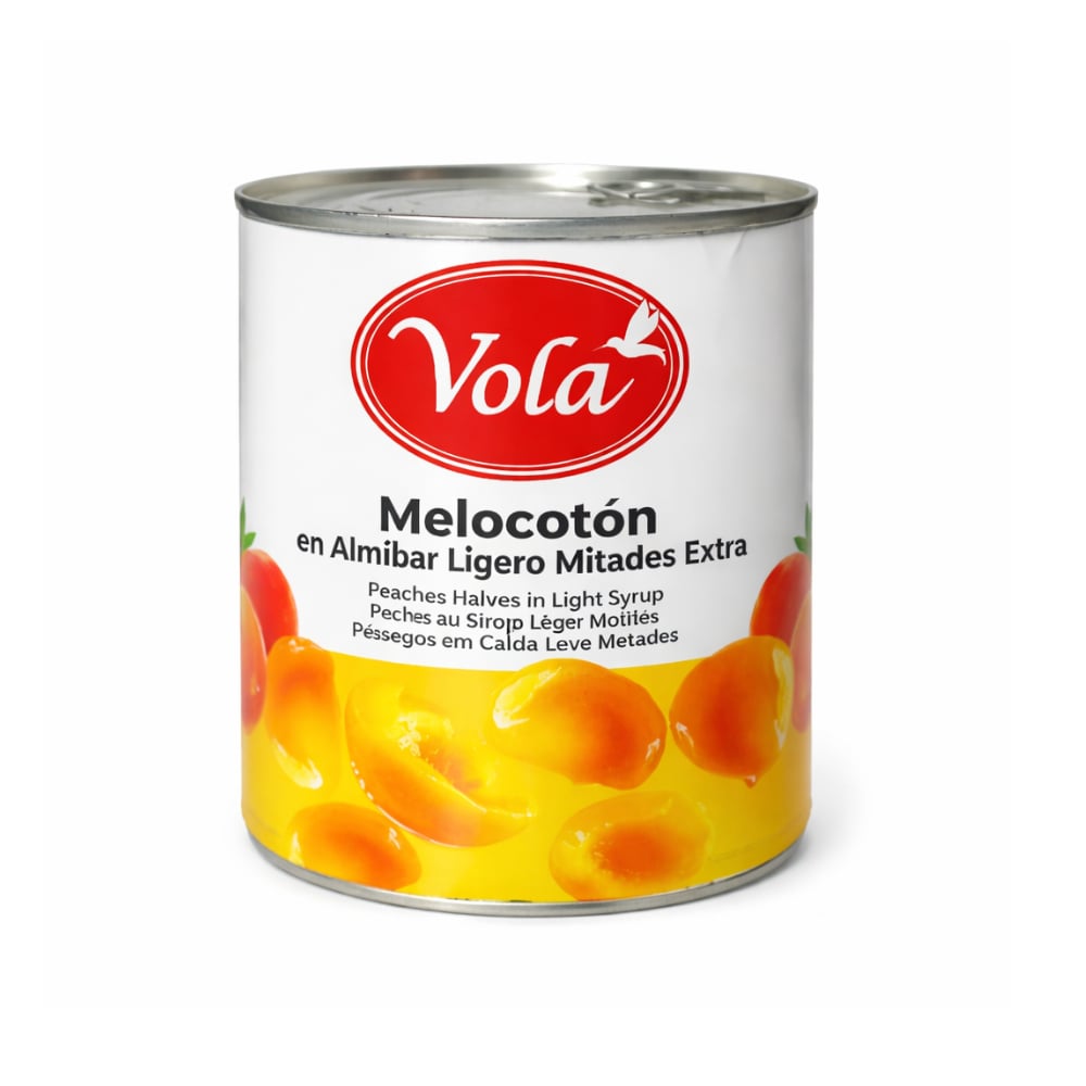 Mitades de melocotón en almíbar ligero Vola (850 g / 1.8 lb) - Imagen 1