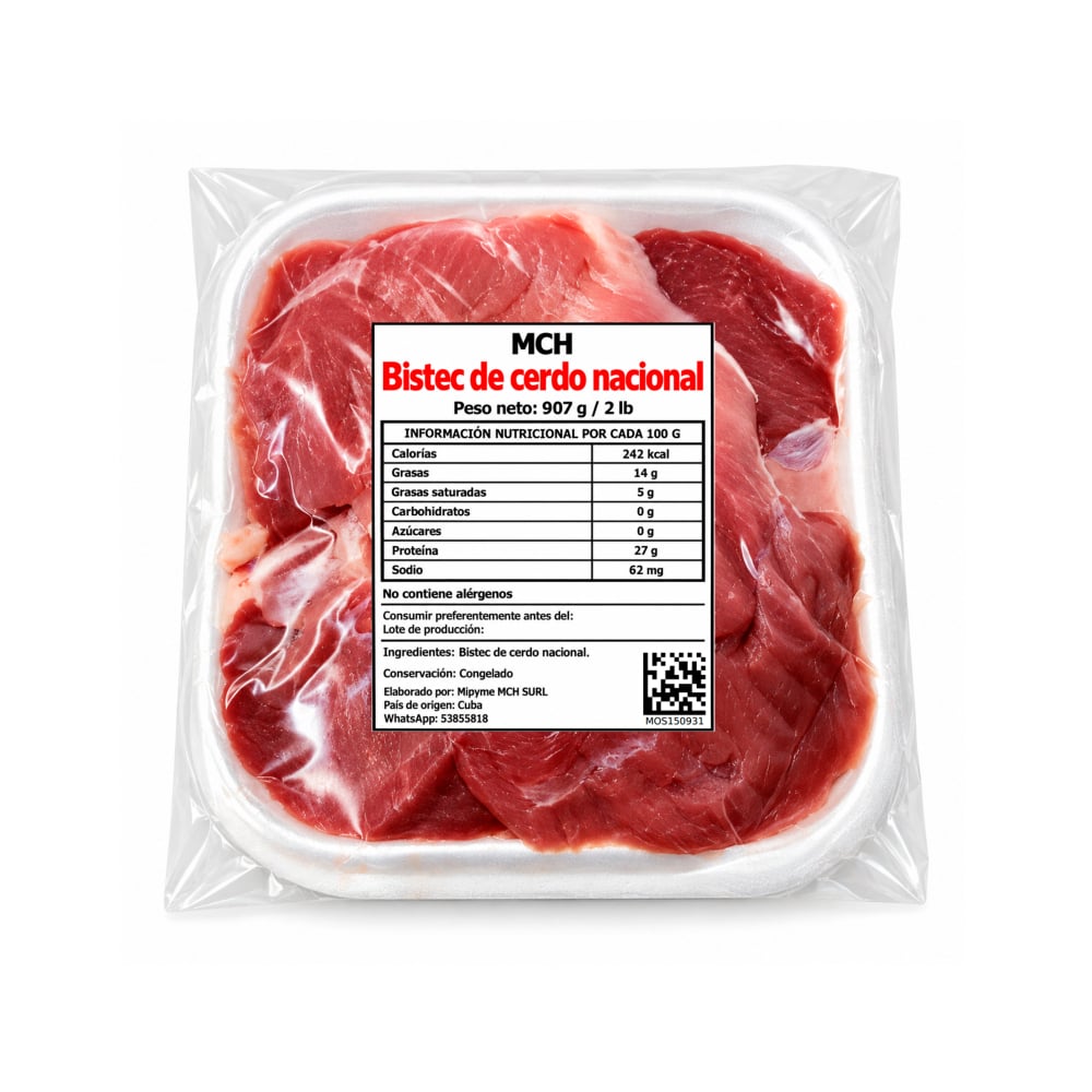 Bistec de cerdo nacional MCH (907 g / 2 lb) - Imagen 1