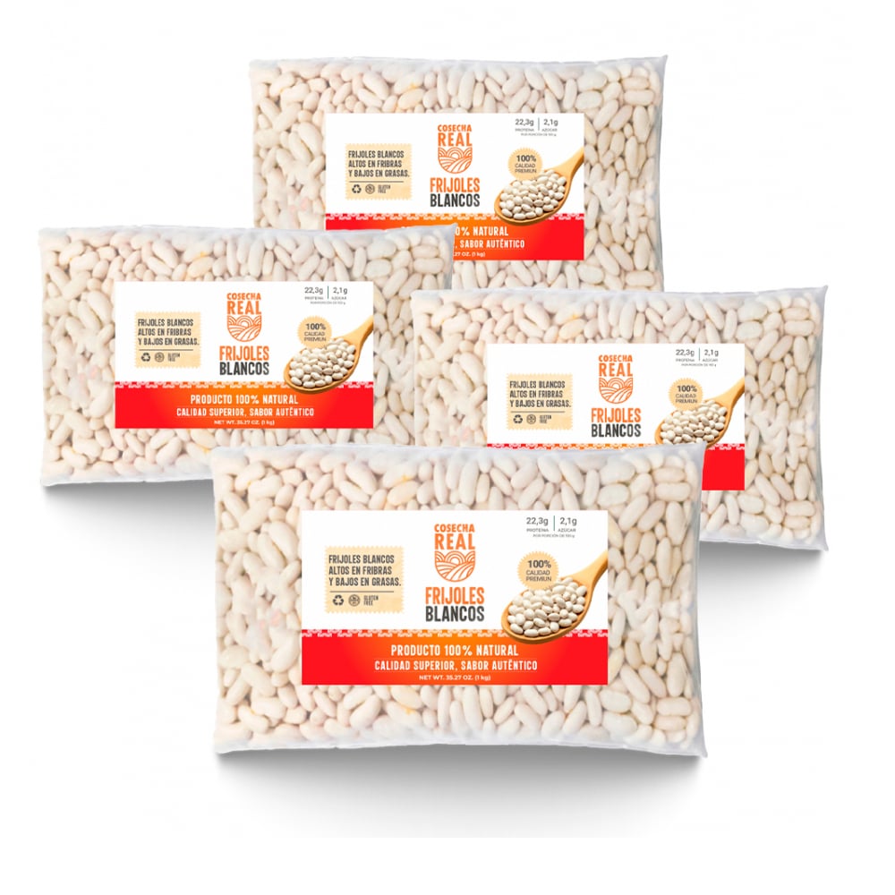 Frijoles blancos Cosecha Real (4 x 1 kg / 2.2 lb) - Imagen 1