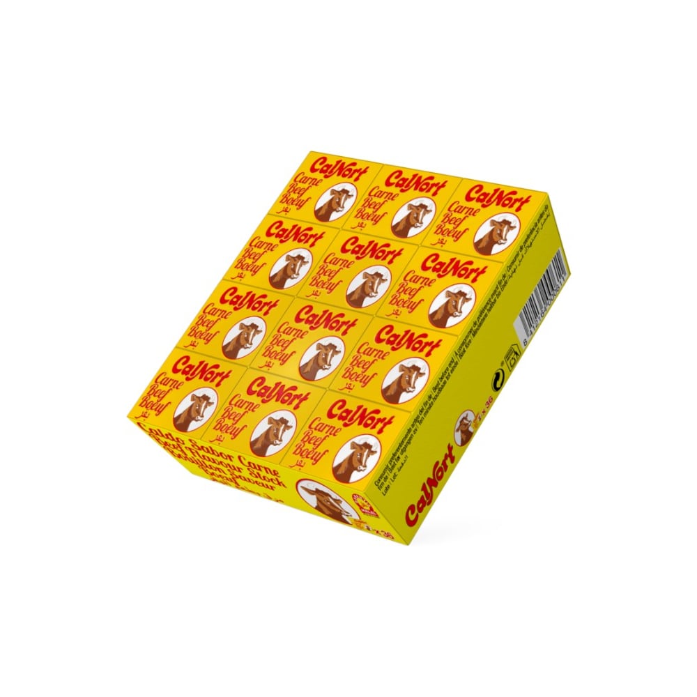 Estuche de 36 pastillas de caldo sabor carne Calnort (360 g / 12.7 oz) - Imagen 1