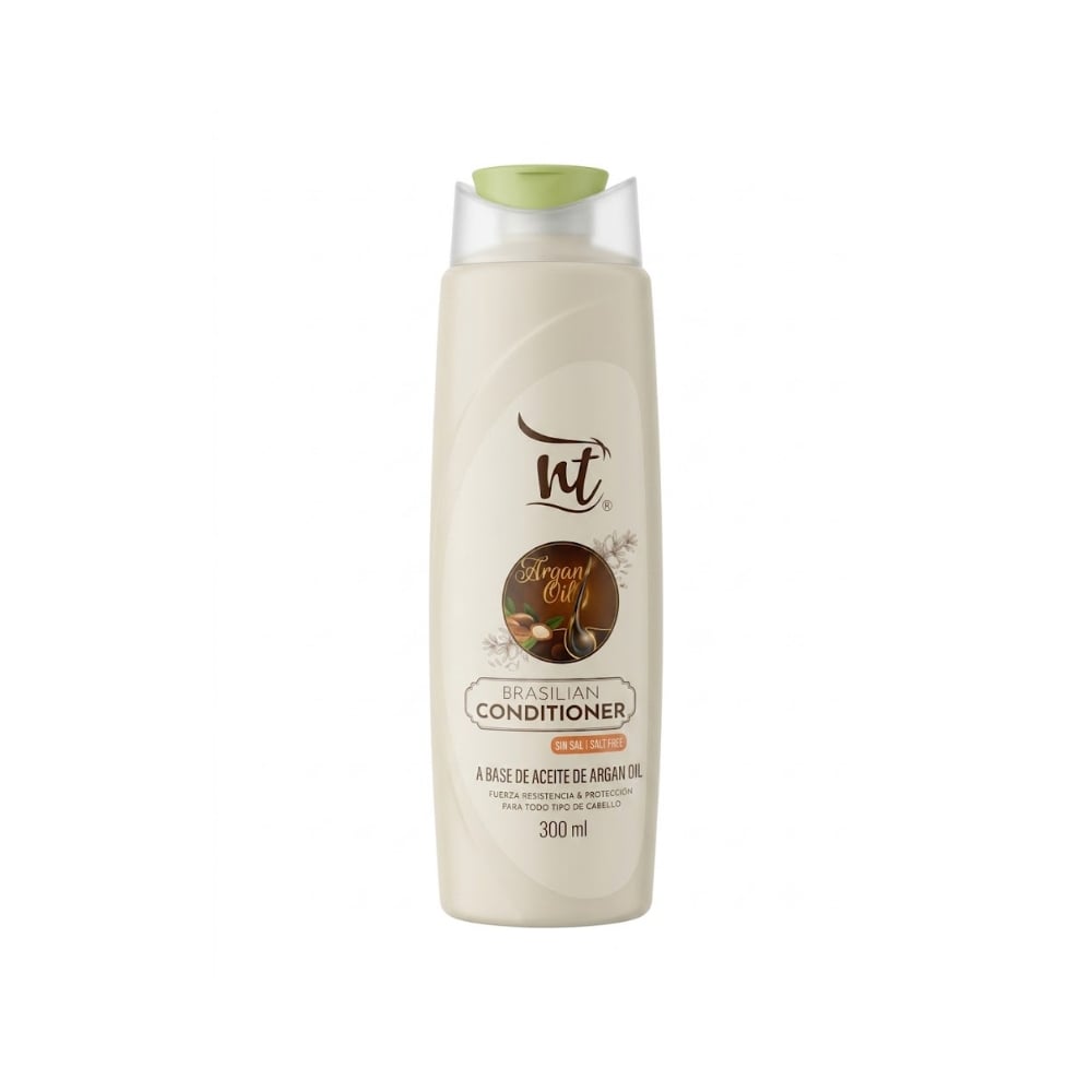 Acondicionador sin sal a base de aceite de argán Brazilian NT (300 ml / 10.1 fl.oz) - Imagen 1