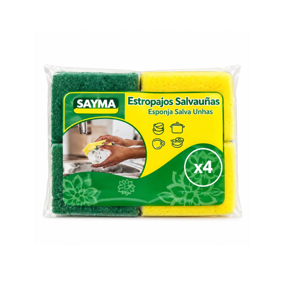 Estropajos salvauñas con esponja Sayma - Imagen 1