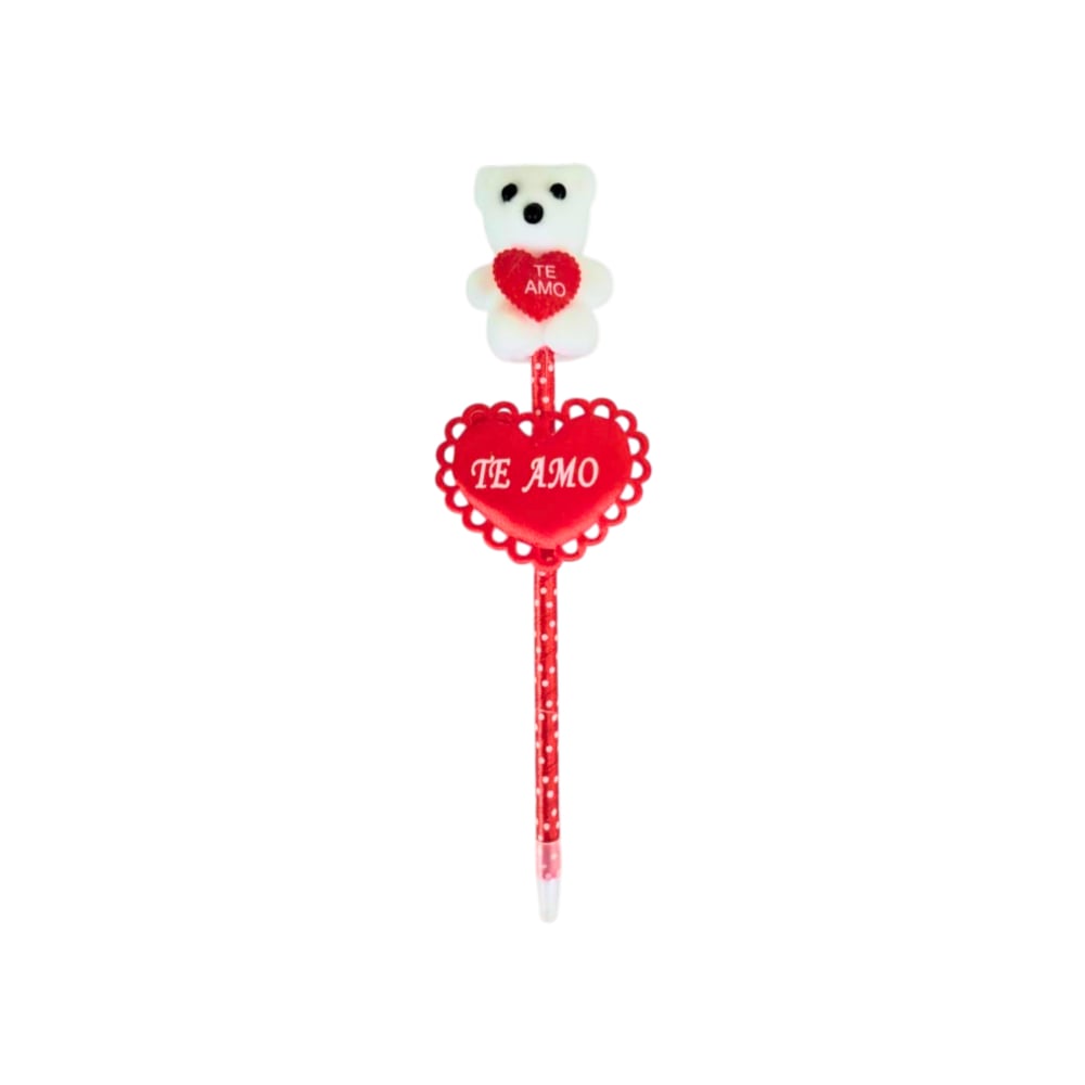 Bolígrafo decorado con oso y corazón Tiara - Imagen 1