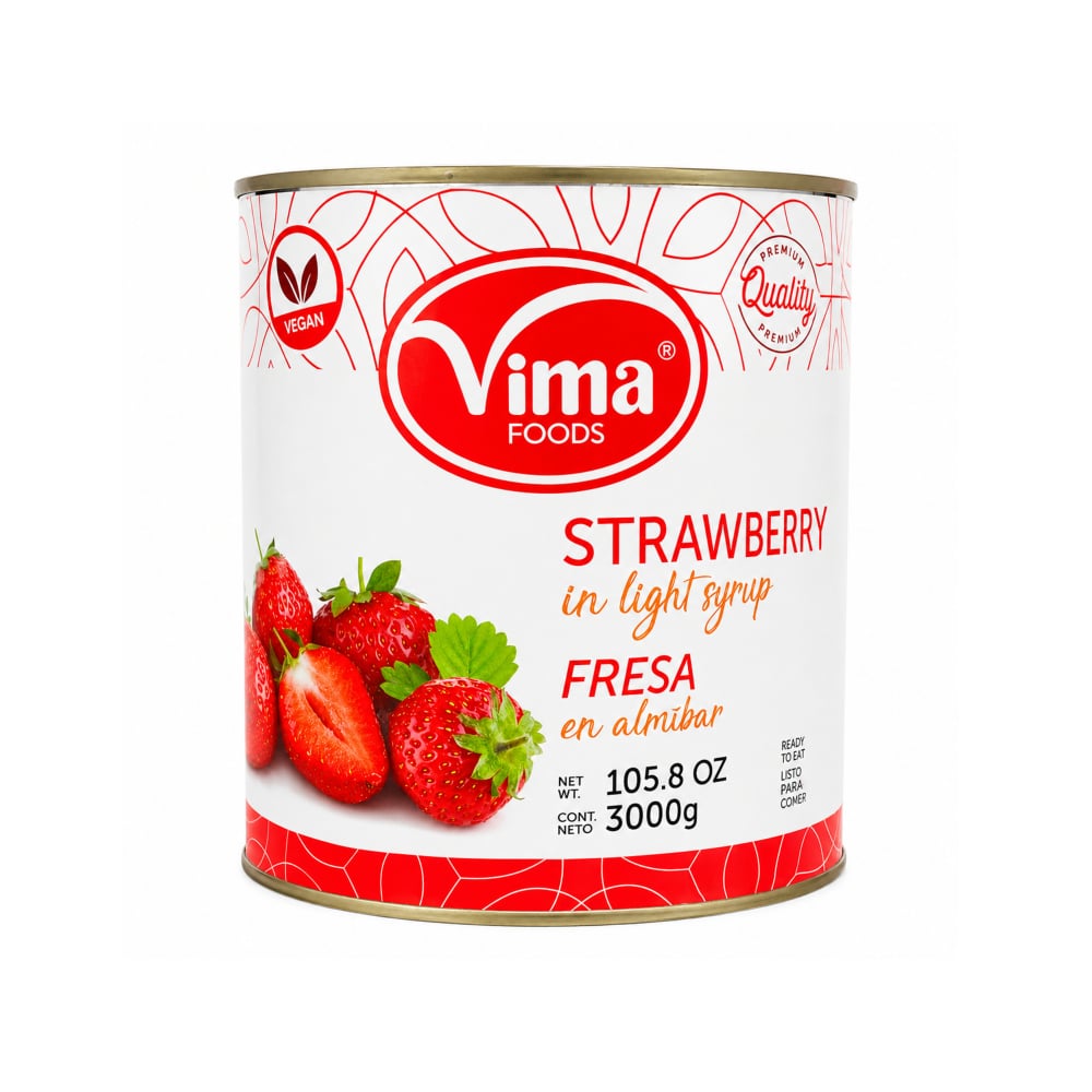 Fresa en almíbar Vima (3 kg / 6.6 lb) - Imagen 1