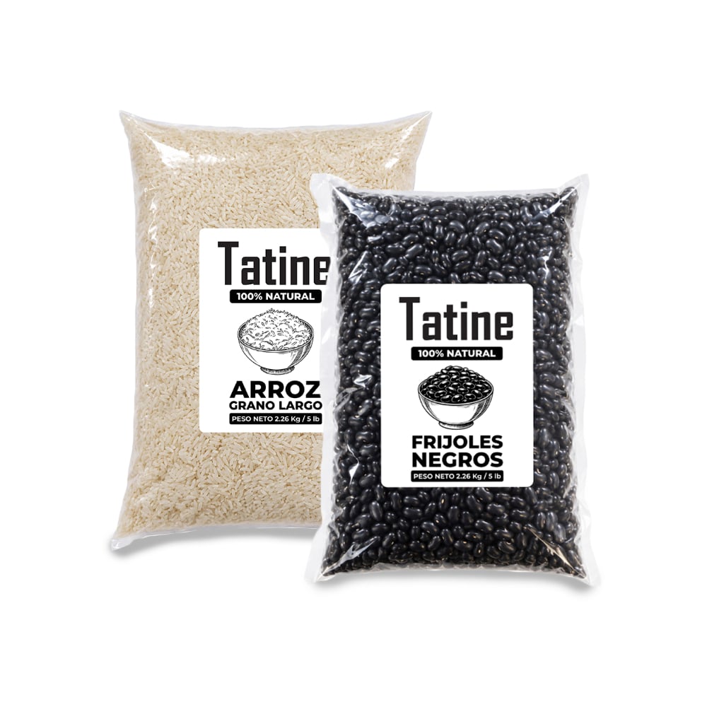 Combo básico Tatine #5: Frijoles negros Tatine + Arroz de grano largo Tatine - Imagen 1