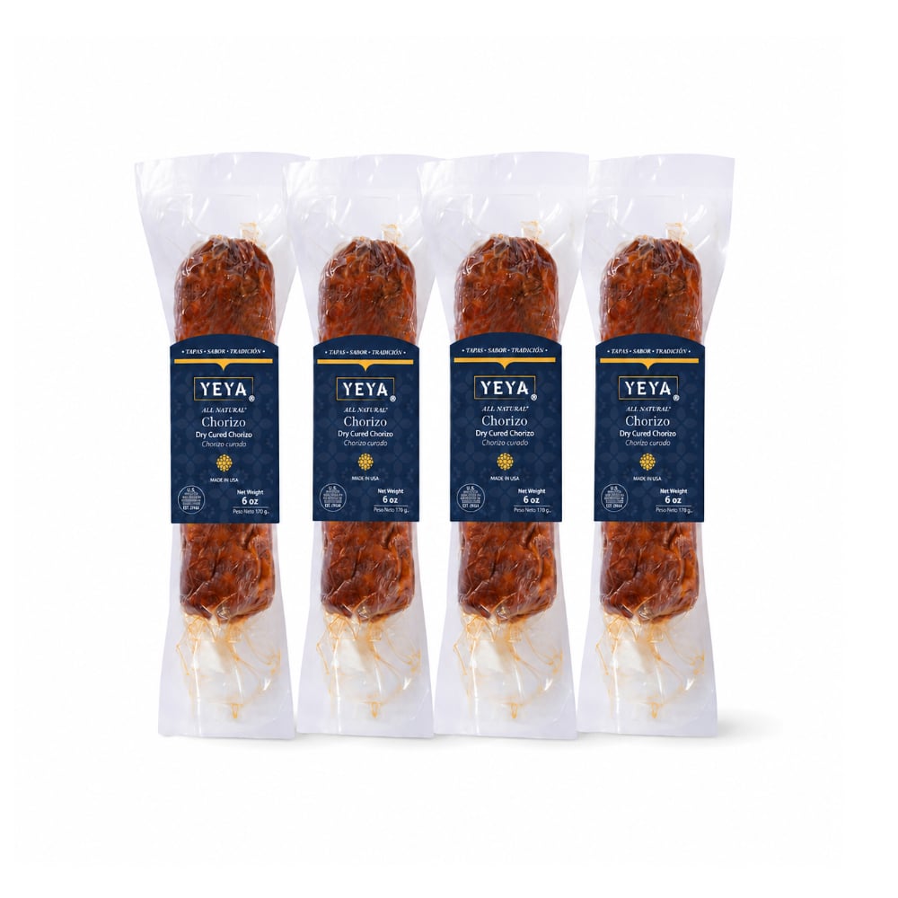Chorizo Curado -tipo vela- YEYA (4 x 170 g / 6 oz) - Imagen 1