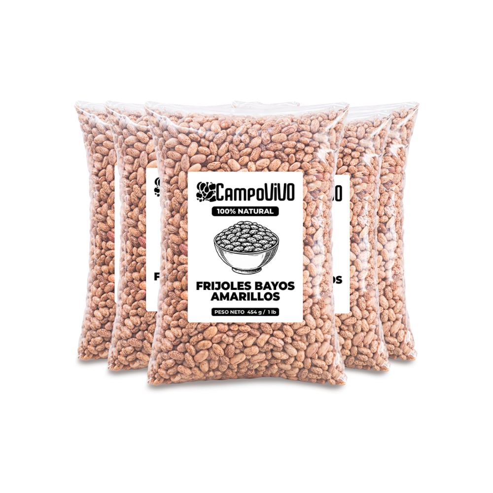 Frijoles bayos amarillos Campo Vivo (5 x 454 g / 1 lb) - Imagen 1