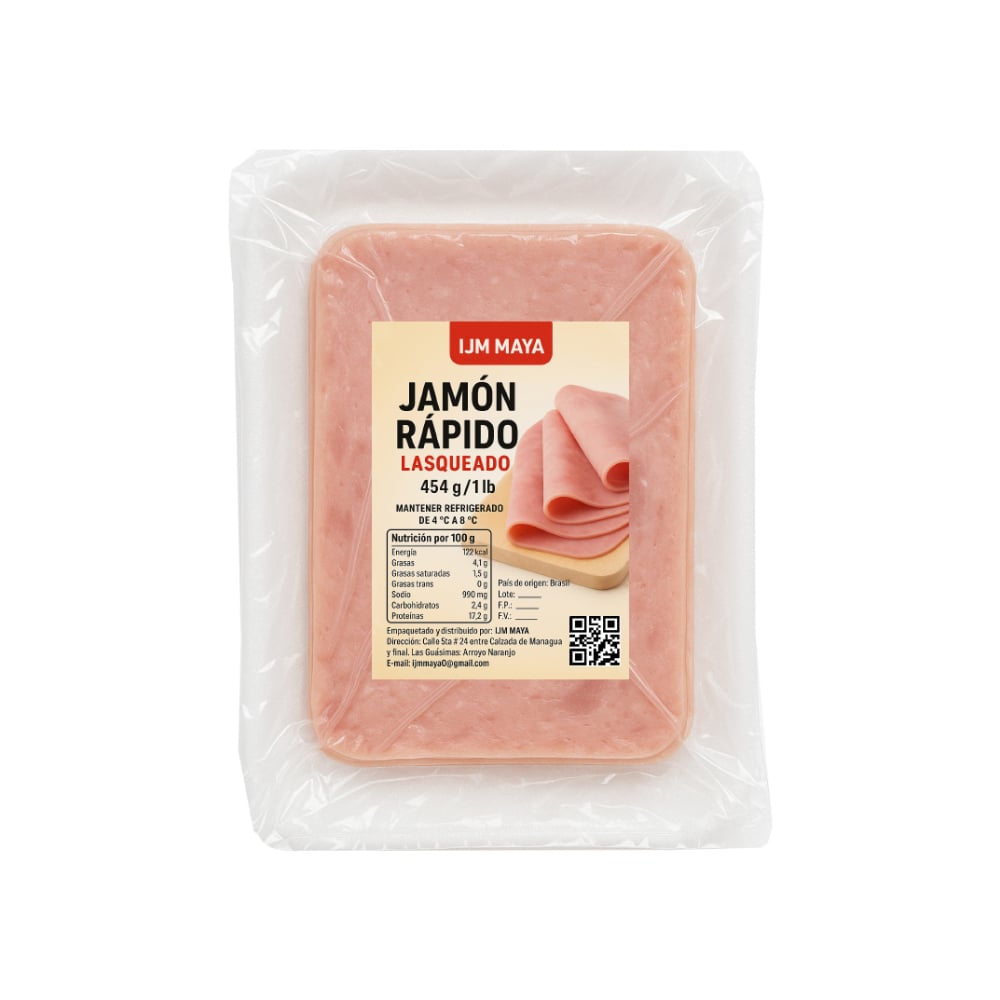 Jamón rápido lasqueado IJM Maya (454 g / 1 lb) - Imagen 1
