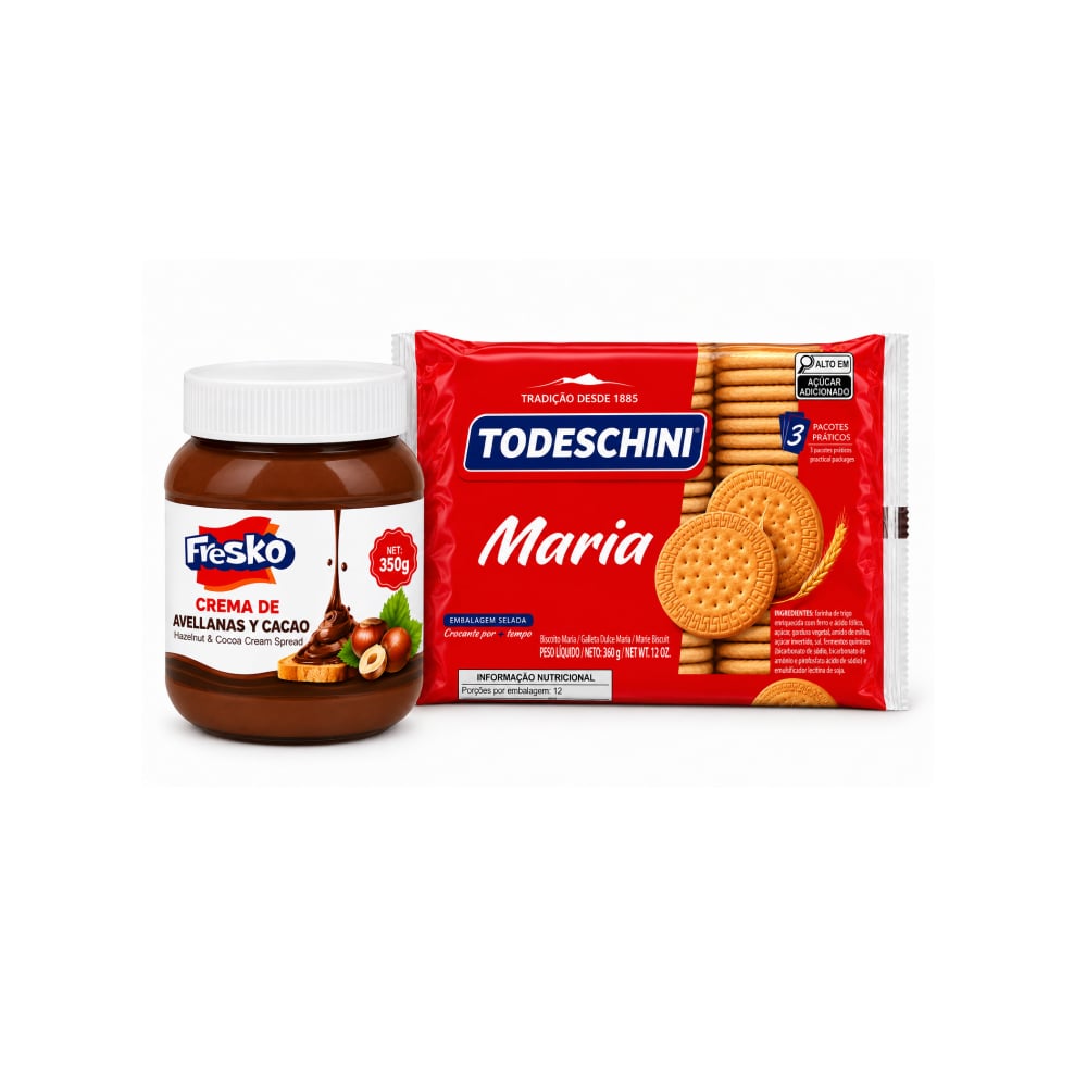 Galletas marías + nutella - Imagen 1