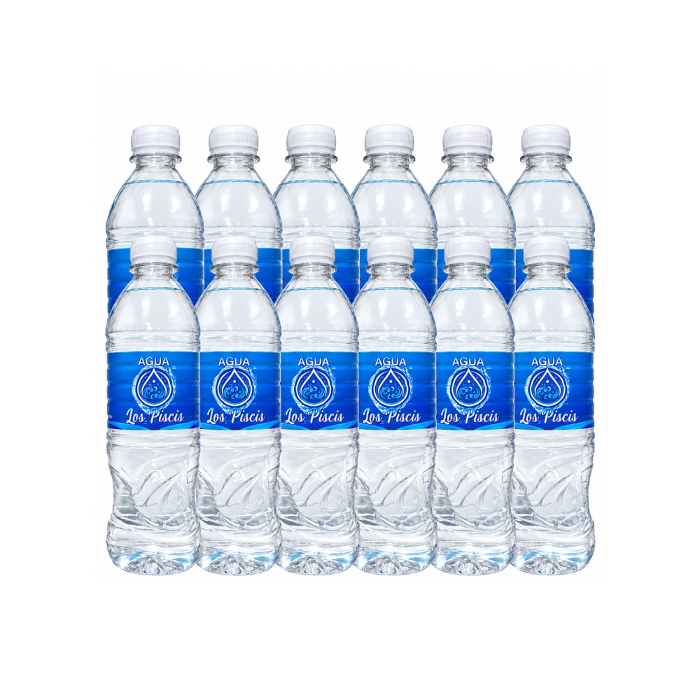 Agua purificada Los Piscis (12 x 591 ml) - Imagen 1