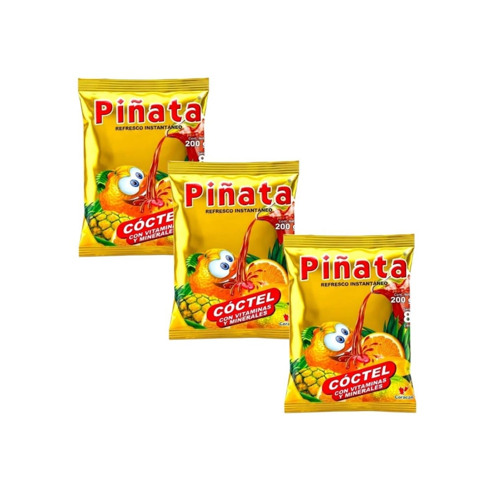 Refresco instantáneo sabor cóctel Piñata (3 x 200 g / 7.05 oz) - Imagen 1