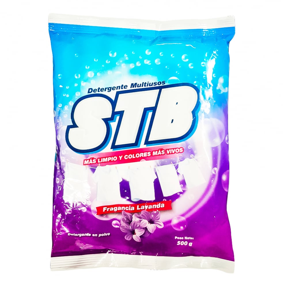 Detergente en polvo multiusos con fragancia a lavanda STB (500 g / 1.1 lb) - Imagen 1