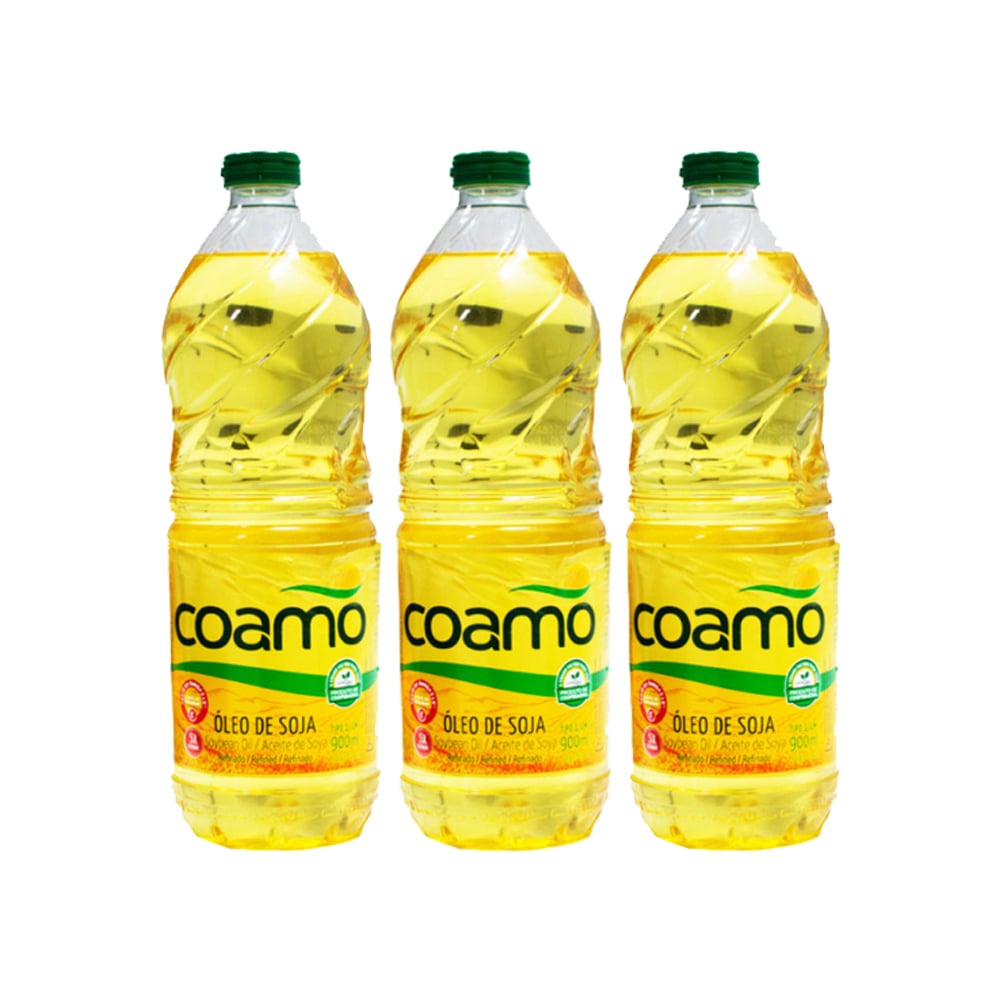 Aceite de soja refinado Coamo (3 x 900 ml) - Imagen 1