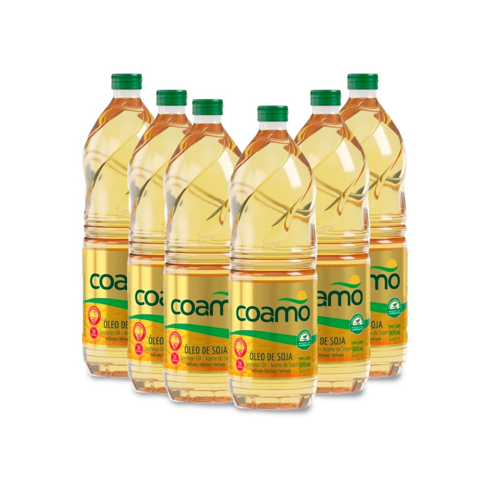 Aceite de soja refinado Coamo (6 x 900 ml) - Imagen 1