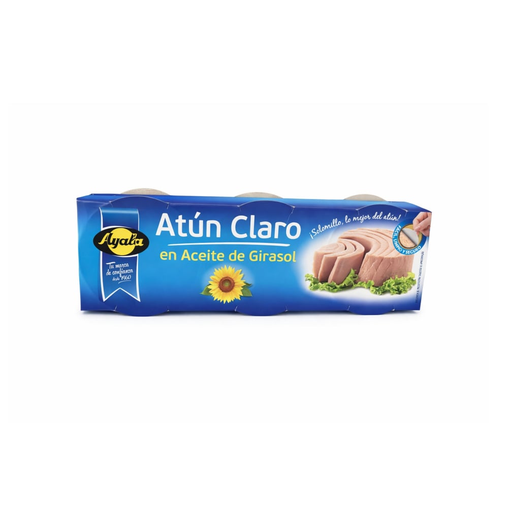 Atún claro en aceite de girasol Ayala (210 g / 7.41 oz) - Imagen 1
