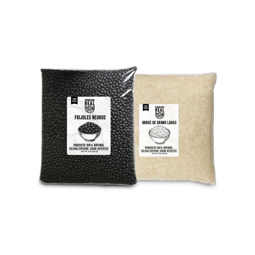 Frijoles negros + Arroz de grano largo Cosecha Real - Imagen 1