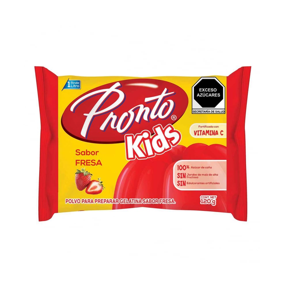 Polvo para preparar gelatina sabor fresa Pronto (120 g / 4.23 oz) - Imagen 1