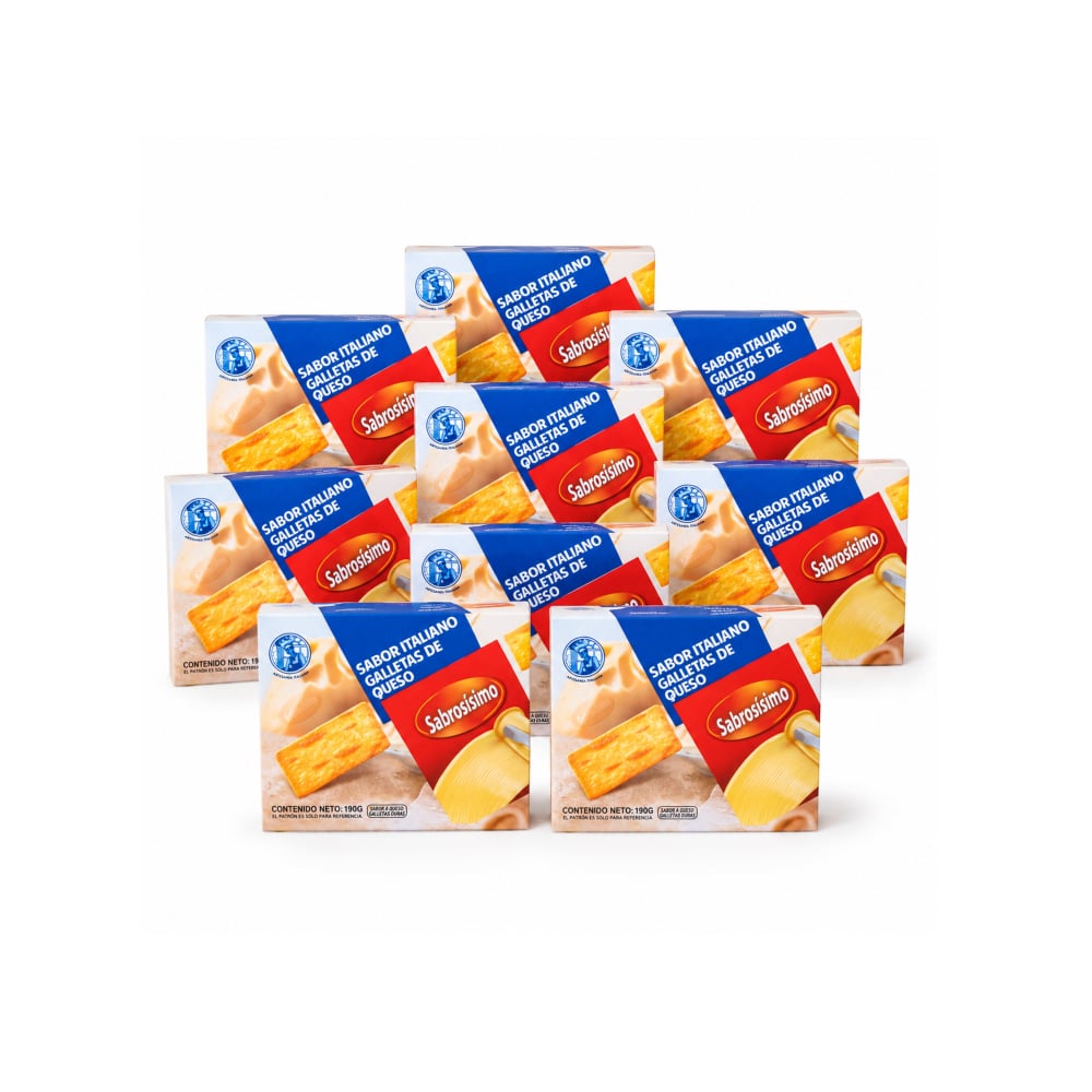 Combo Galletas de queso Sabrosísimo (10 x 190 g / 6.70 oz) - Imagen 1
