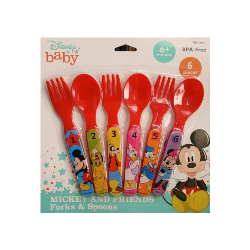 Juego de 6 piezas de cubiertos para bebes Disney Baby - Imagen 1