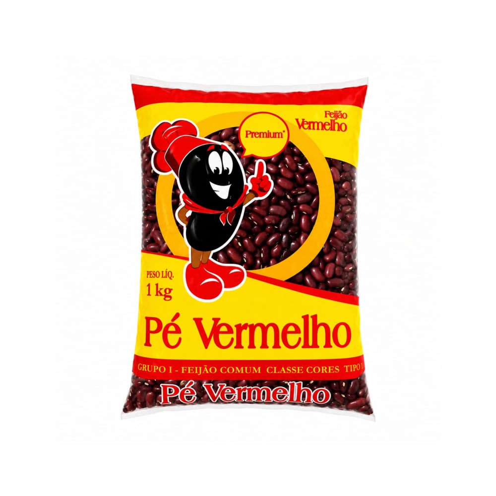 Frijol rojo colorado Pé Vermelho (1 kg) - Imagen 1