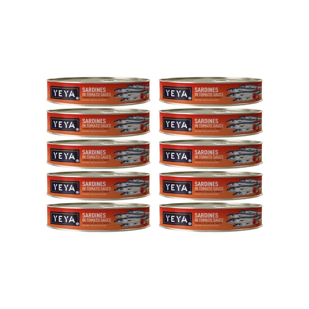 Sardinas en salsa de tomate Yeya (10 x 425 g / 15 oz) - Imagen 1