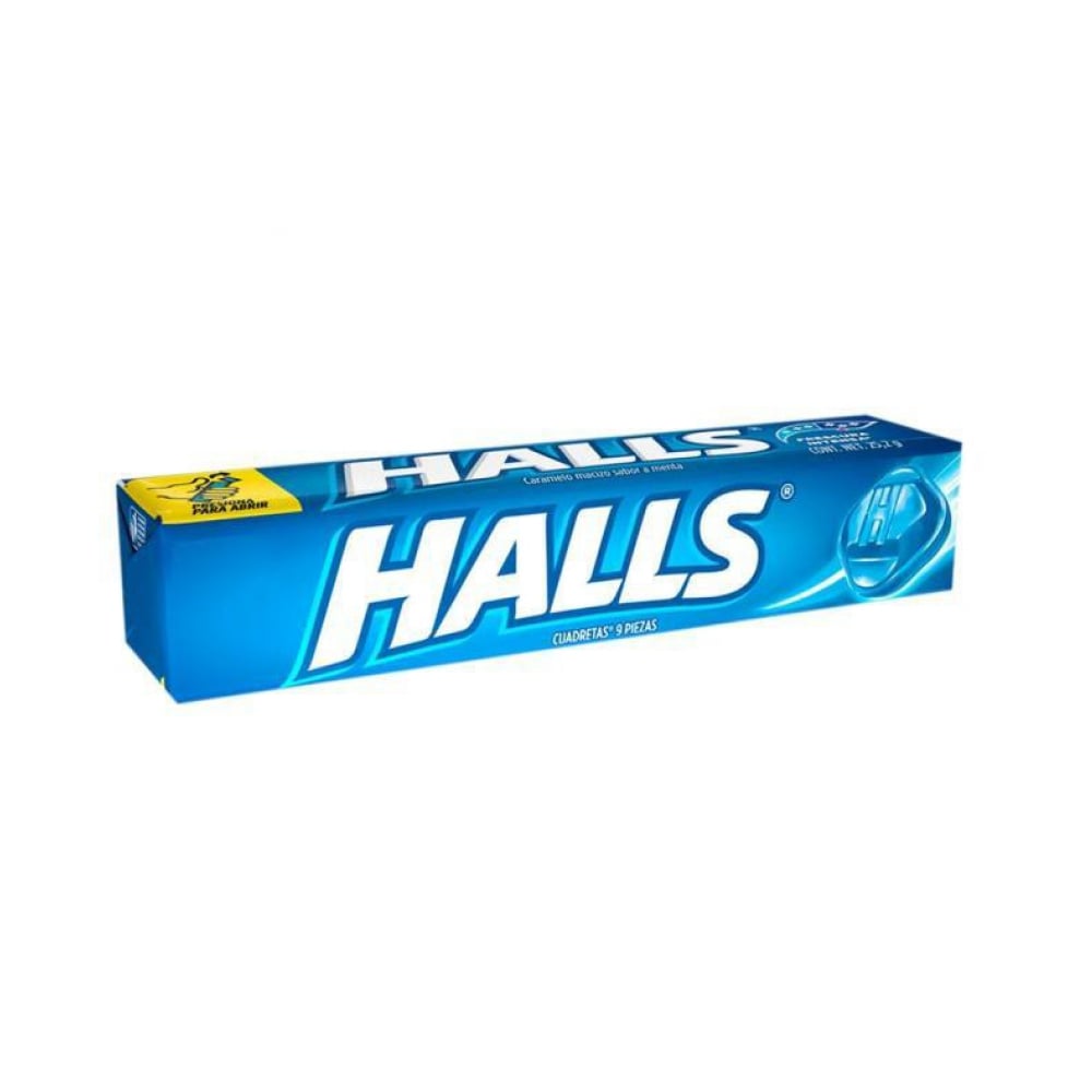 Caramelo macizo sabor a menta Halls (25.2 g / 0.89 oz) - Imagen 1