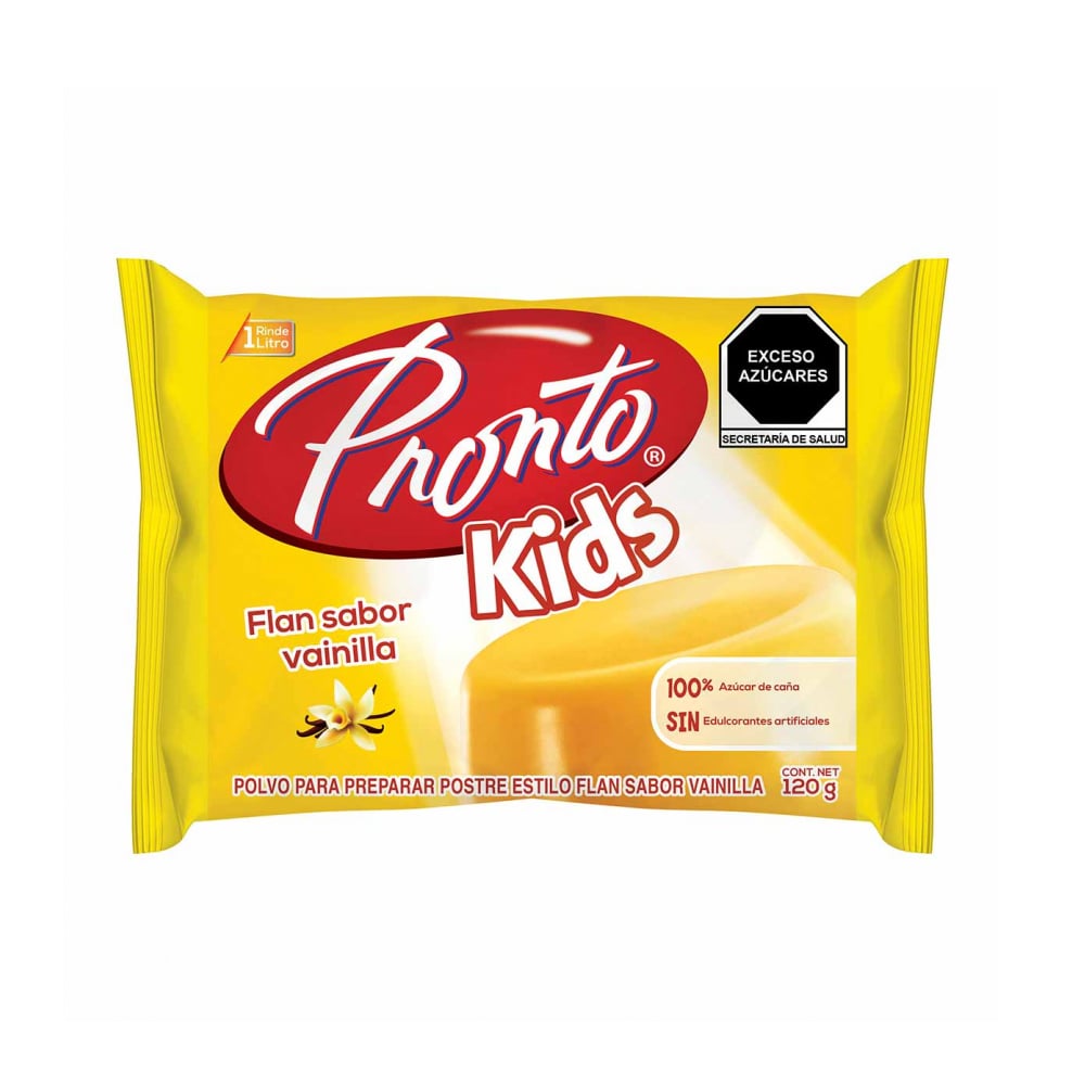 Polvo para preparar postre estilo flan sabor vainilla Pronto (120 g / 4.23 oz) - Imagen 1