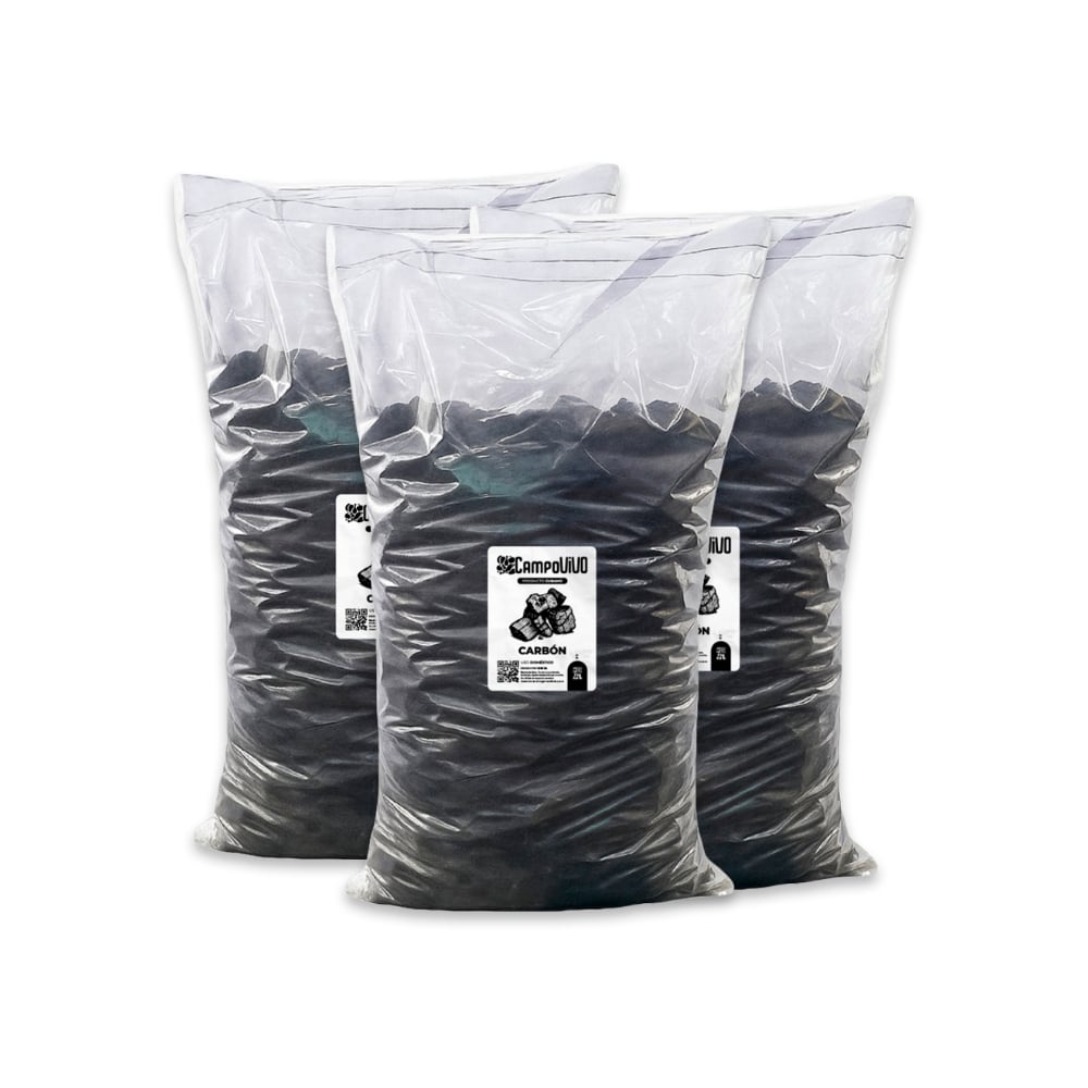 Carbón vegetal Campo Vivo (3 x 3 kg / 6.6 lb) - Imagen 1